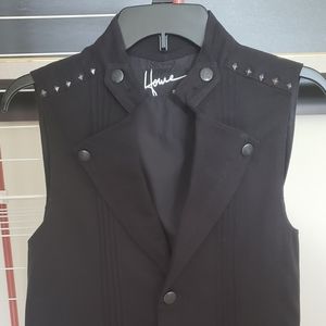 Unisex HOWE Punk Black Stud Button Vest